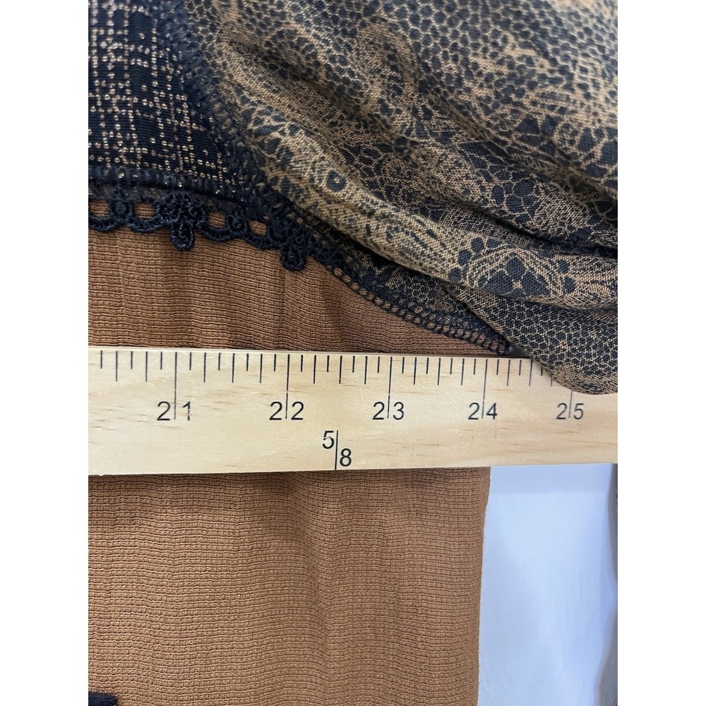 Koret Petites Xl Patchwork Jacket Brown Black Flo… - image 6